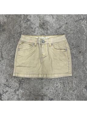 Vintage GM-Star Gold Metallic Low-Rise Mini Skirt